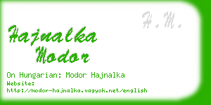hajnalka modor business card